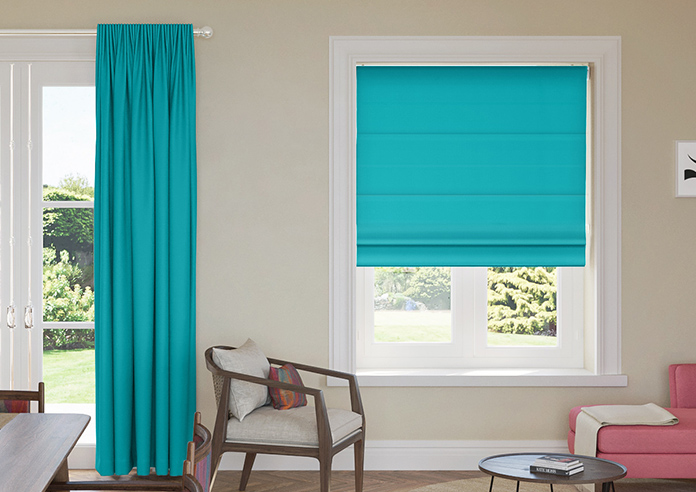 Hartford, Teal - Roman Blind - Image 3